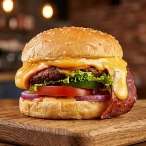 Double Timing Beef Burger