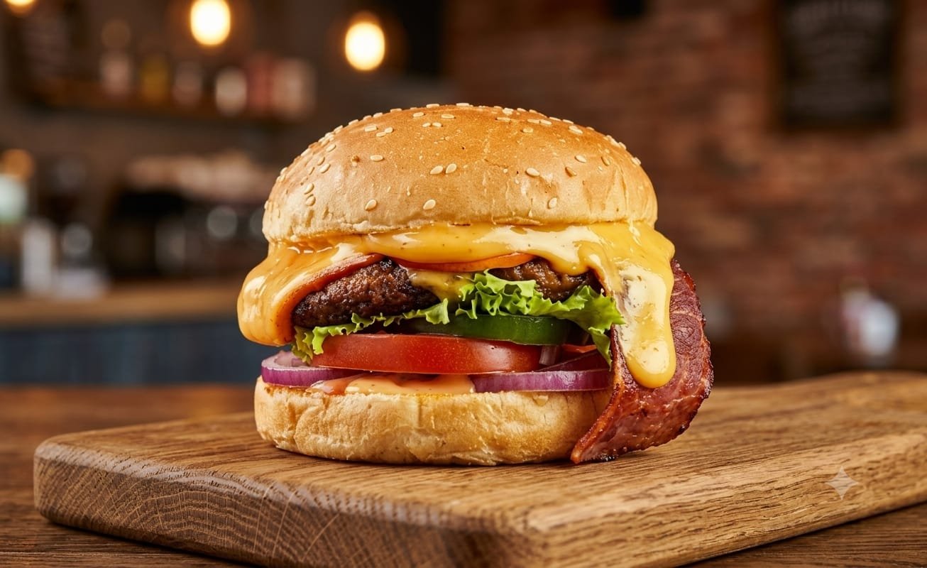 Double Timing Beef Burger