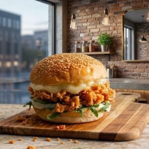 Cheesy Chicken Burger